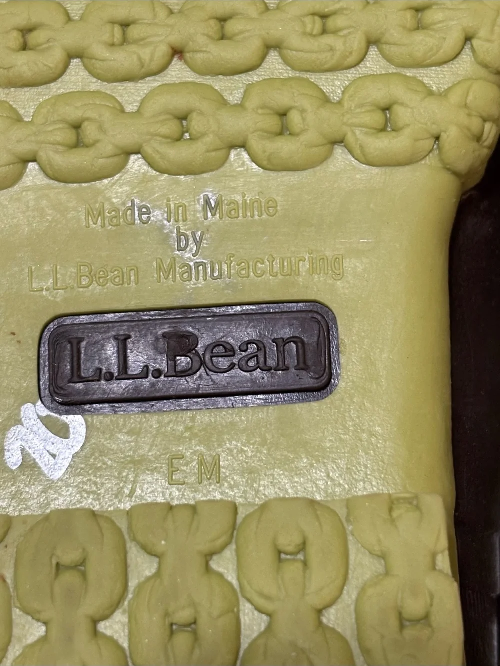 L.L. Bean Olive and Brown Waterproof Lace-Up Duck Shoes